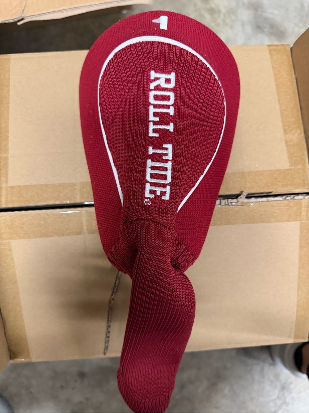 Maroon No-1 Knit Cover - Men’s golf club cover